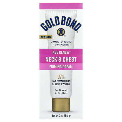 Gold Bond, Age Renew™, Neck & Chest Firming Cream, For Normal to Dry Skin, Fragrance Free, 2 oz (56 g)