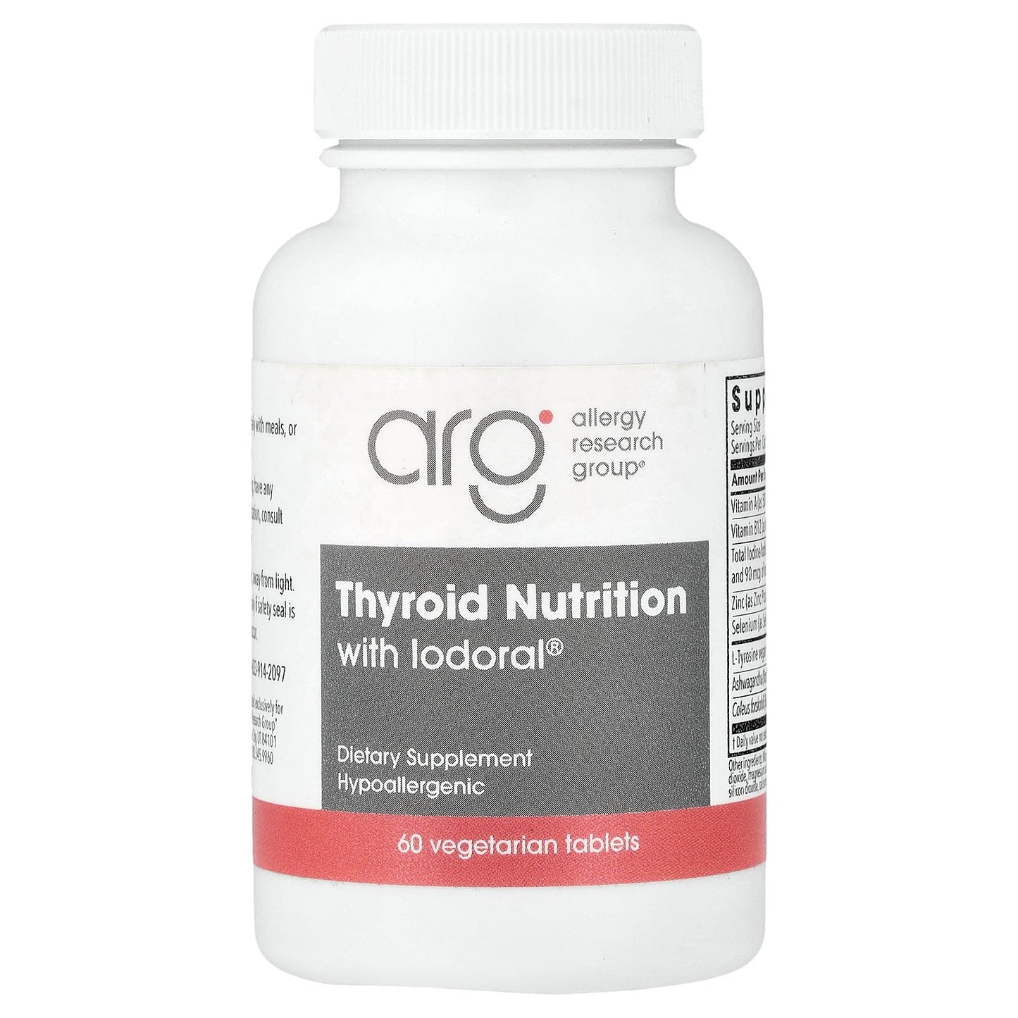 Allergy Research Group, Thyroid Nutrition with Iodoral®, 60 Vegetarian Tablets