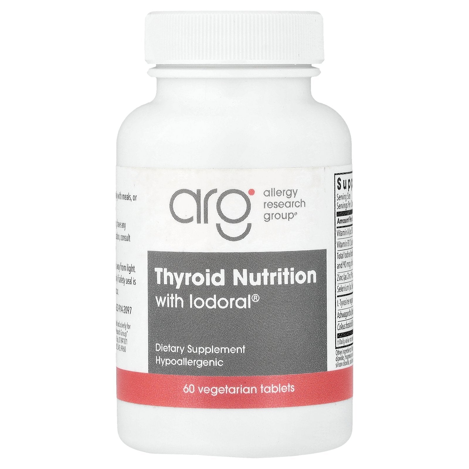 Allergy Research Group, Thyroid Nutrition with Iodoral®, 60 Vegetarian Tablets