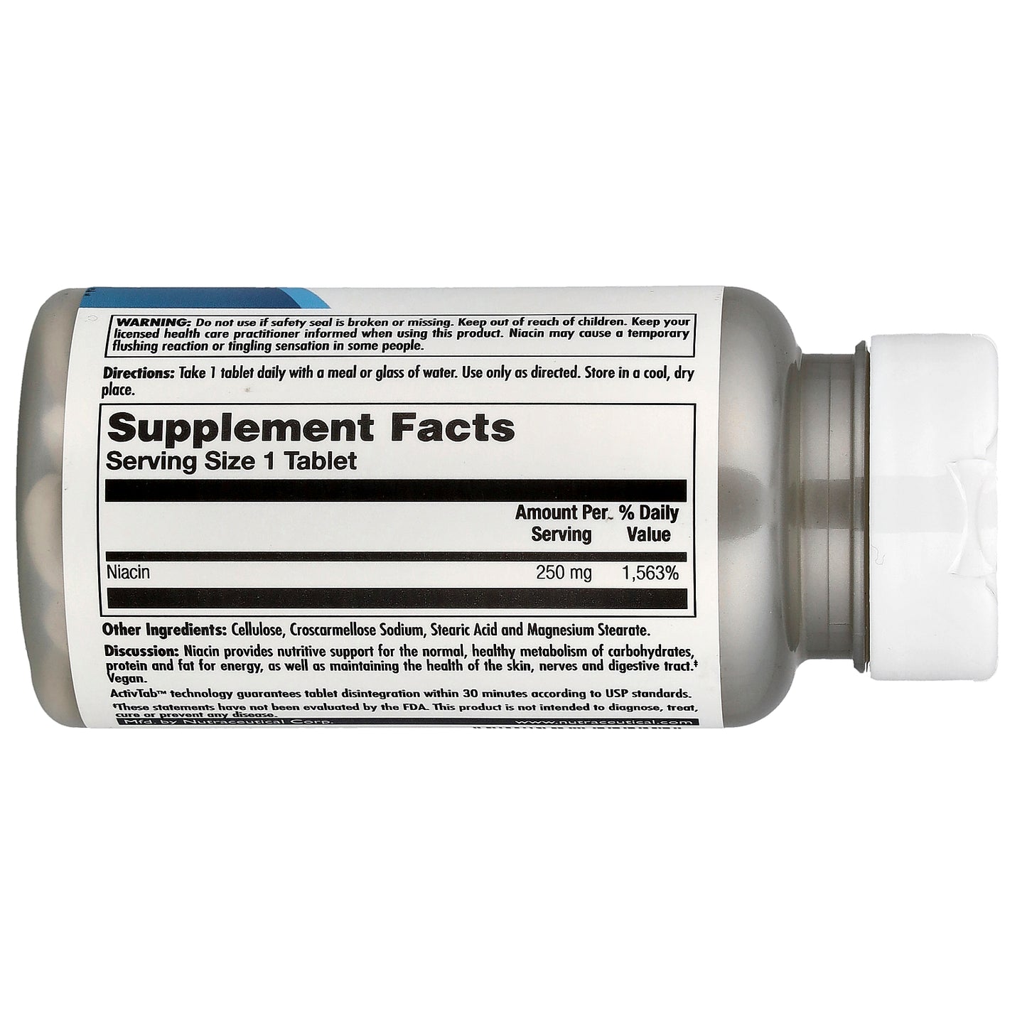 KAL, Niacin, 250 mg, 100 Tablets