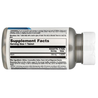 KAL, Niacin, 250 mg, 100 Tablets