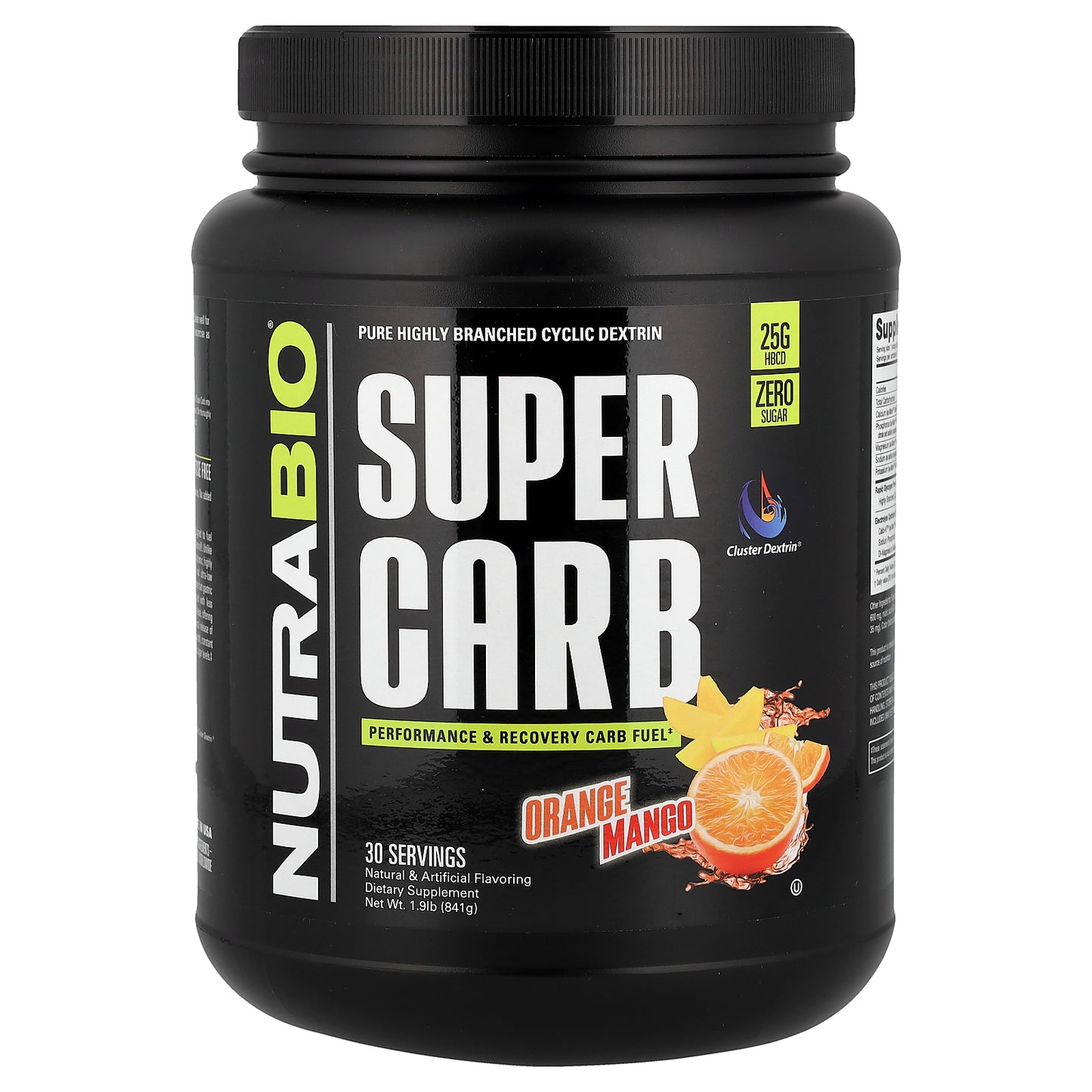 NutraBio, Super Carb, Orange Mango, 1.9 lb (841 g)