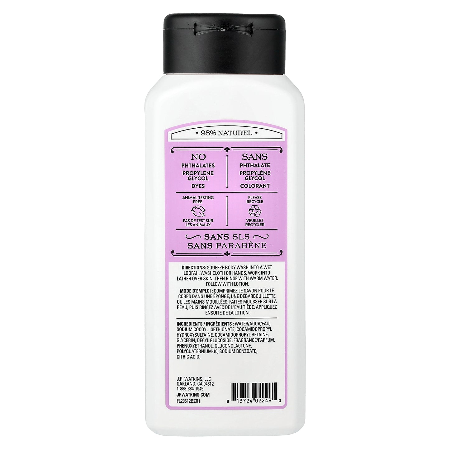J R Watkins, Body Wash, Lavender, 18 fl oz (532 ml)
