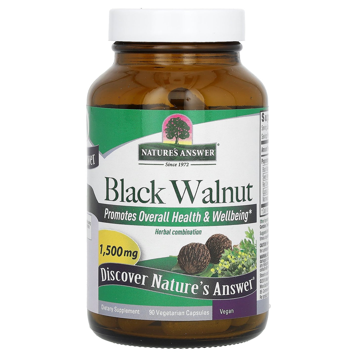 Nature's Answer, Black Walnut, 1,500 mg, 90 Vegetarian Capsules (500 mg per Capsule)