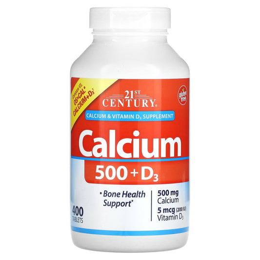 21st Century, Calcium 500 + D3, 400 Tablets