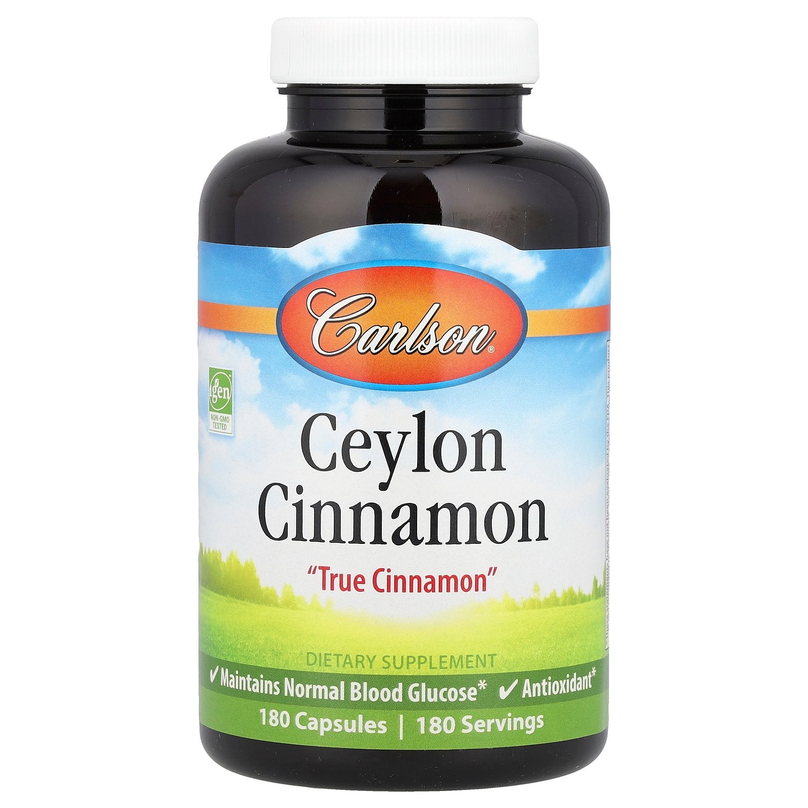Carlson, Ceylon Cinnamon, 180 Capsules (500 mg per Capsule)