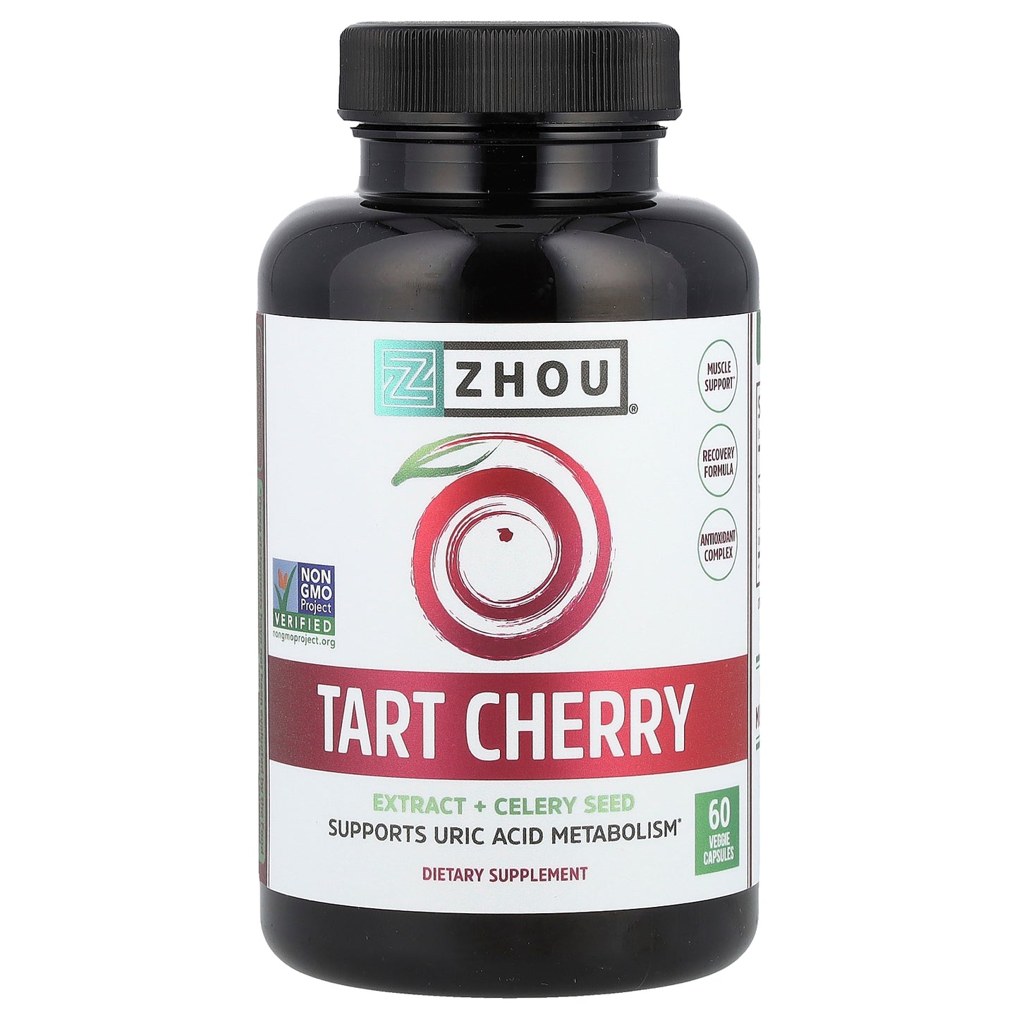 Zhou Nutrition, Tart Cherry Extract + Celery Seed, 60 Veggie Capsules