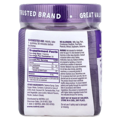 Natrol, MelatoninMax™, Blueberry, 10 mg, 50 Gummies