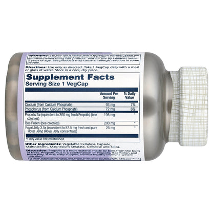Solaray, Propolis Plus™, Propolis, Bee Pollen & Royal Jelly, 90 VegCaps