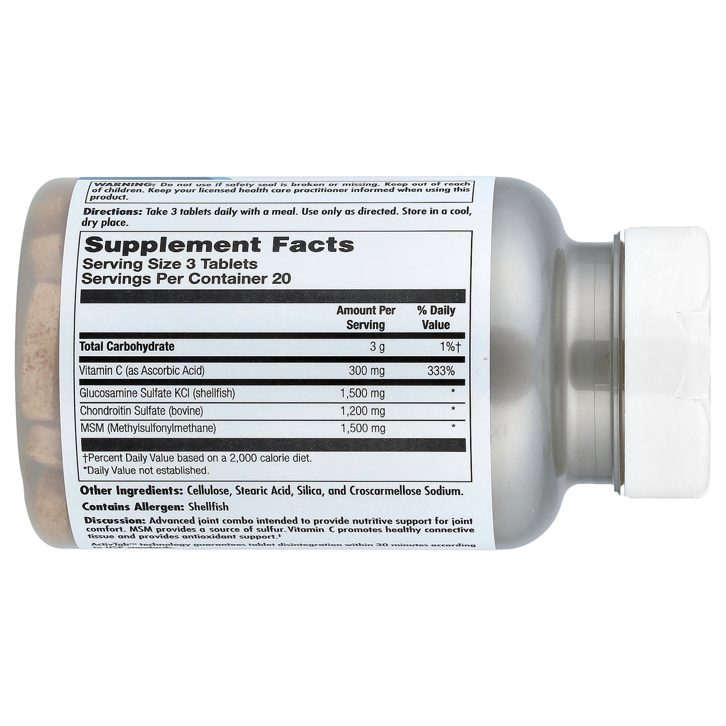 KAL, Glucosamine Chondroitin MSM, 60 Tablets