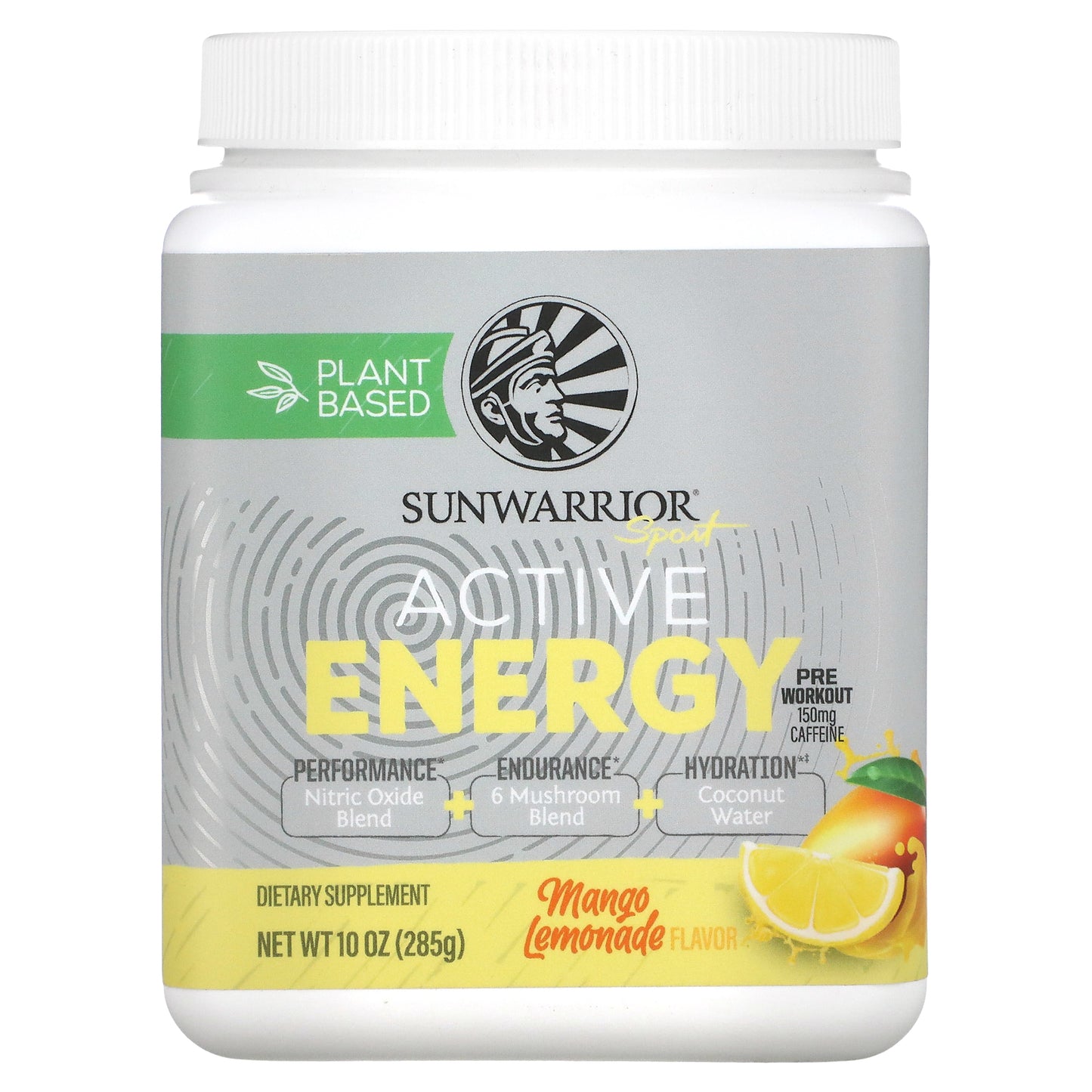 Sunwarrior, Sport, Active Energy Preworkout, Mango Lemonade, 10 oz ( 285 g)