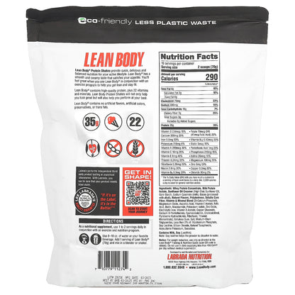 Labrada Nutrition, Lean Body, Protein Shake Drink Mix, Chocolate, 2.47 lb (1,120 g)