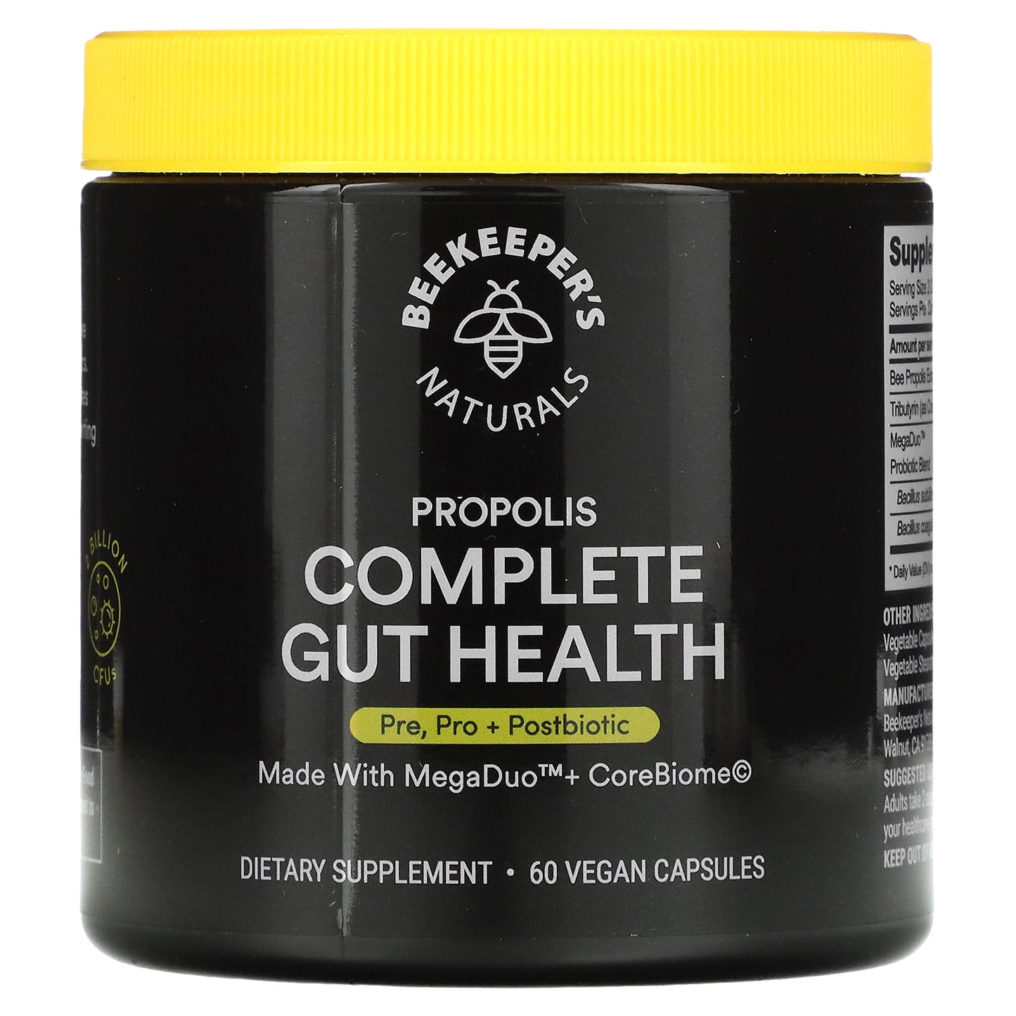 Beekeeper's Naturals, Propolis Complete Gut Health, 60 Vegetable Capsules