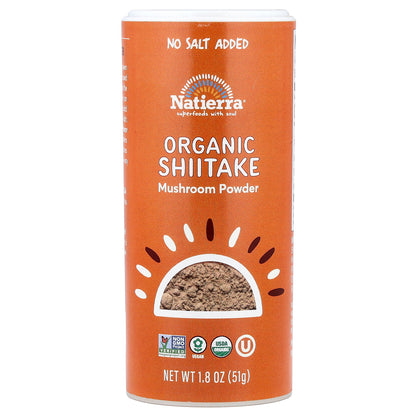 Natierra, Organic Shiitake Mushroom Powder, 1.8 oz (51 g)