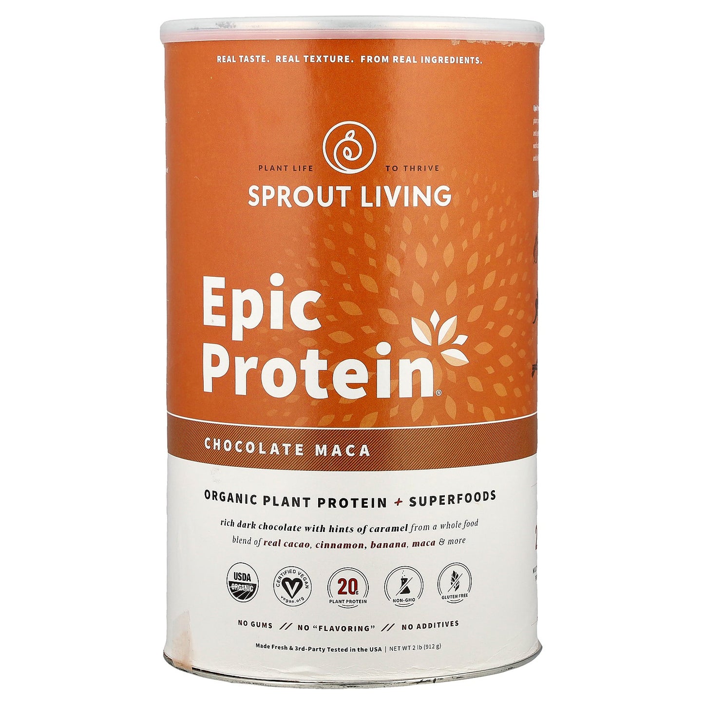 Sprout Living, Epic Protein®, Organic Plant Protein + Superfoods, Chocolate Maca, 2 lb (912 g)