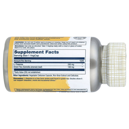 Solaray, L-Theanine with Green Tea, 90 VegCaps