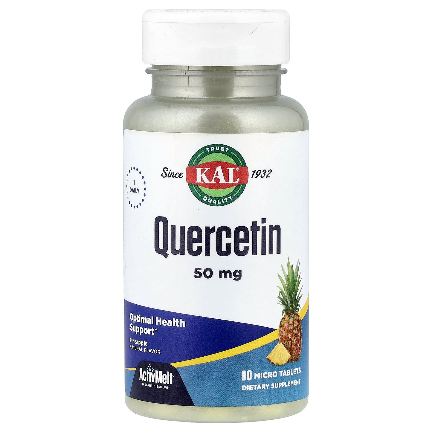KAL, Quercetin, Pineapple, 50 mg, 90 Micro Tablets