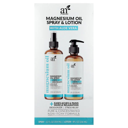 artnaturals, Magnesium Oil Spray & Lotion, 2 Piece Set