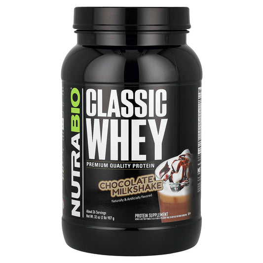 NutraBio, Classic Whey Protein, Chocolate Milkshake, 2 lb (907 g)