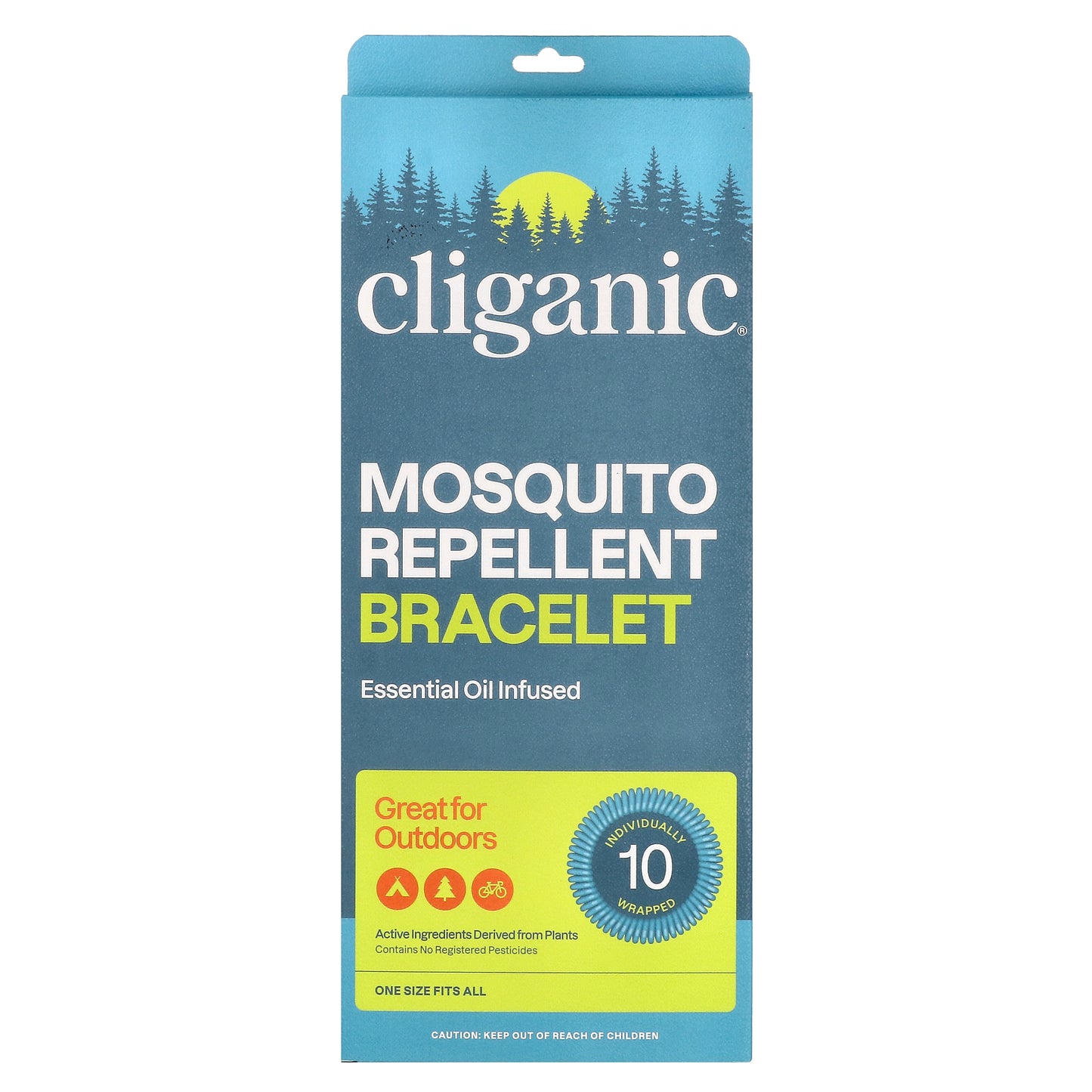 Cliganic, Mosquito Repellent Bracelet, 10 Individually Wrapped Bracelets