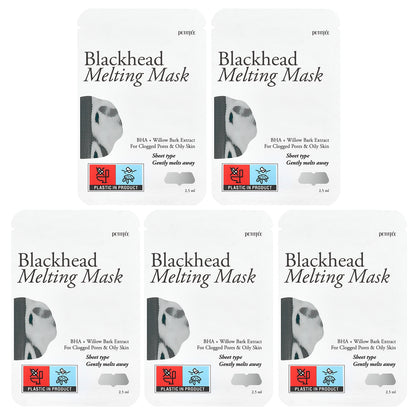 Petitfee, Blackhead Melting Mask, 5 Patches, 2.5 ml Each