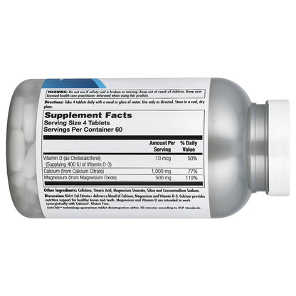 KAL, Cal-Citrate+, D3 & Magnesium, 240 Tablets