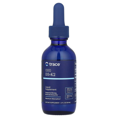 Trace, Ionic D3 + K2, 2 fl oz (59 ml)