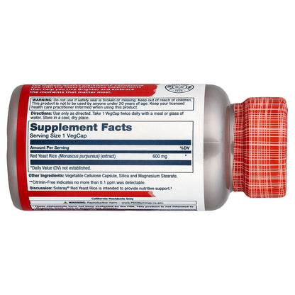 Solaray, Red Yeast Rice, 600 mg, 45 VegCaps