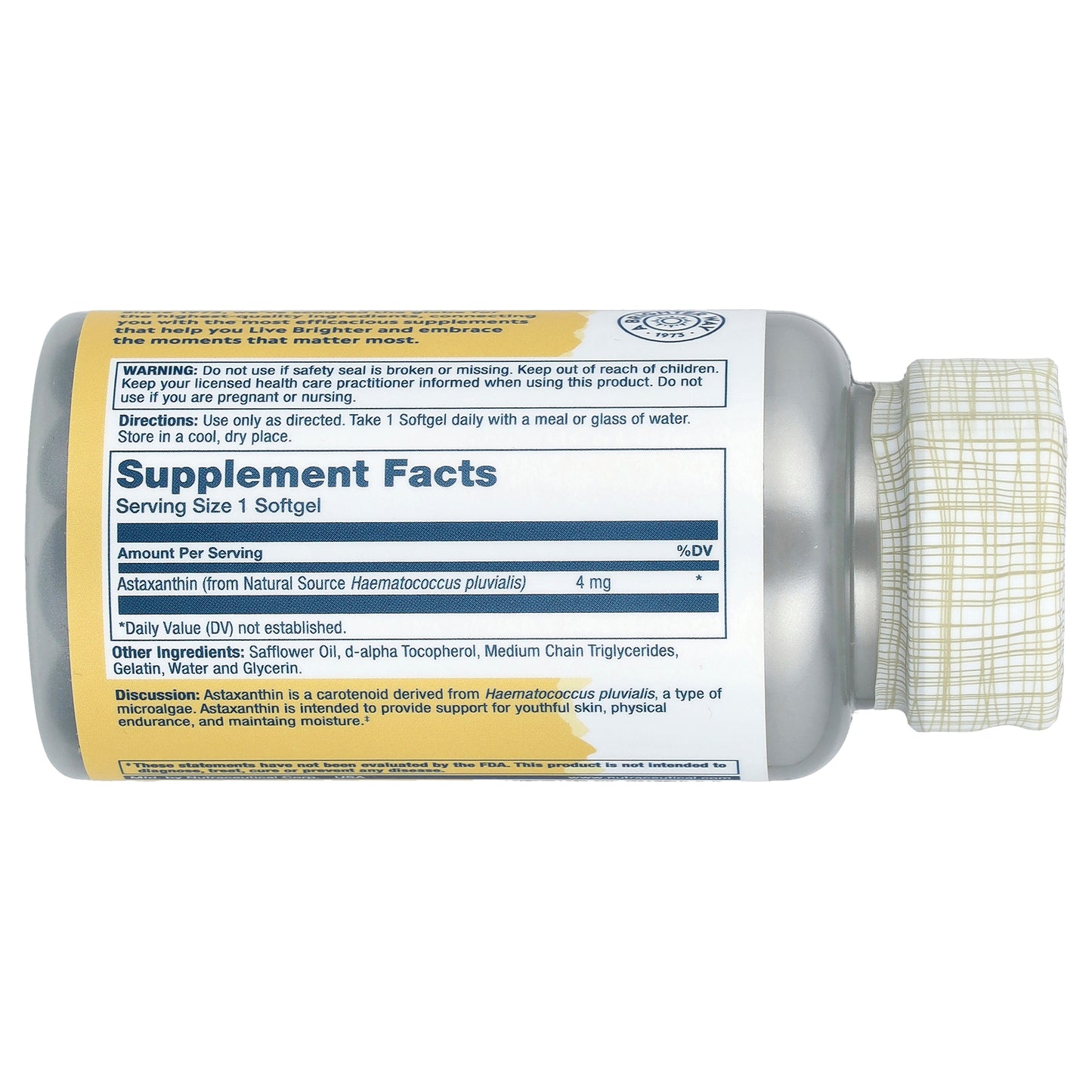 Solaray, Astaxanthin, 4 mg, 60 Softgels