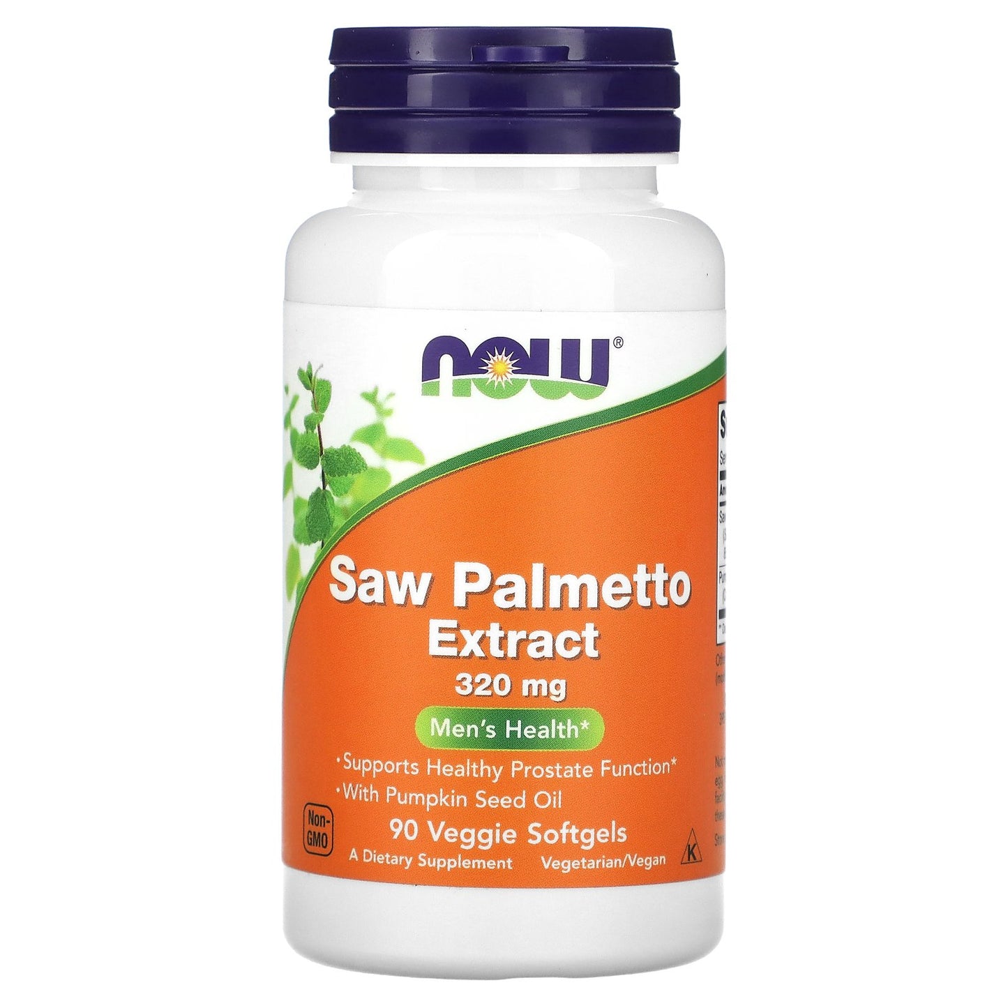 NOW Foods, Saw Palmetto Extract, Men's Health, 320 mg, 90 Veggie Softgels