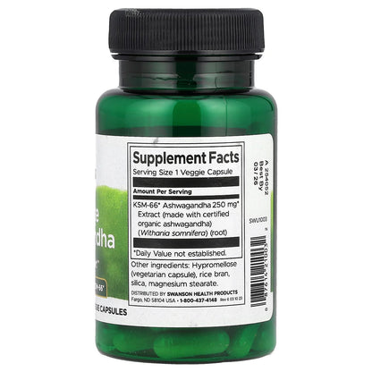 Swanson, Ultimate Ashwagandha, 250 mg , 60 Veggie Capsules
