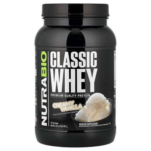 NutraBio, Classic Whey Protein, Creamy Vanilla, 2 lbs (907 g)