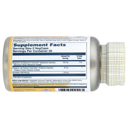 Solaray, Magnesium, Potassium, Asporotates with Bromelain, 60 Vegcaps
