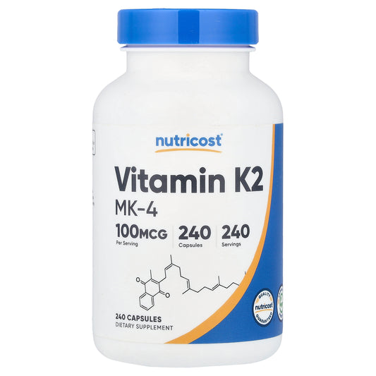 Nutricost, Vitamin K2 MK-4, 100 mcg, 240 Capsules
