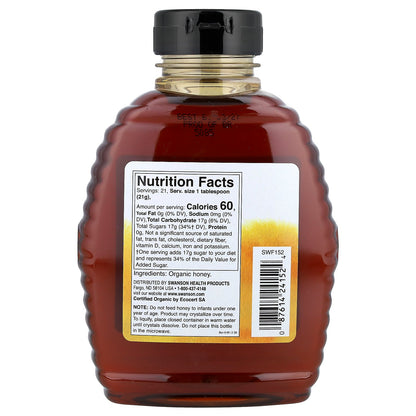 Swanson, Certified Organic Wildflower Honey, 16 oz (454 g)
