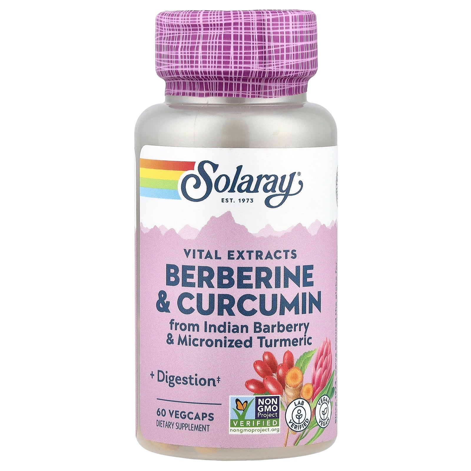 Solaray, Vital Extracts, Berberine & Curcumin, 60 VegCaps