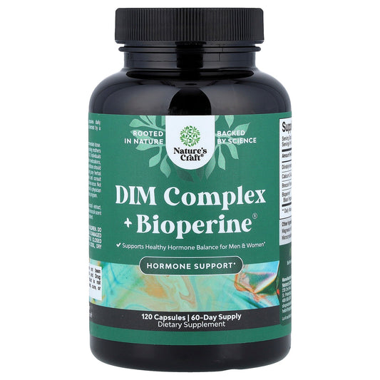 Nature's Craft, DIM Complex + Bioperine®, 120 Capsules