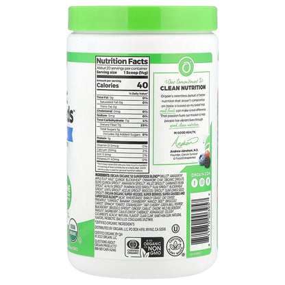Orgain, Organic Superfoods™ + Probiotics, Original, 9.9 oz (280 g)