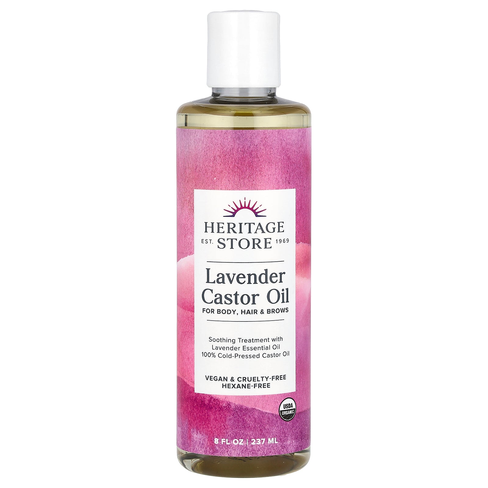 Heritage Store, Lavender Castor Oil, 8 fl oz (237 ml)