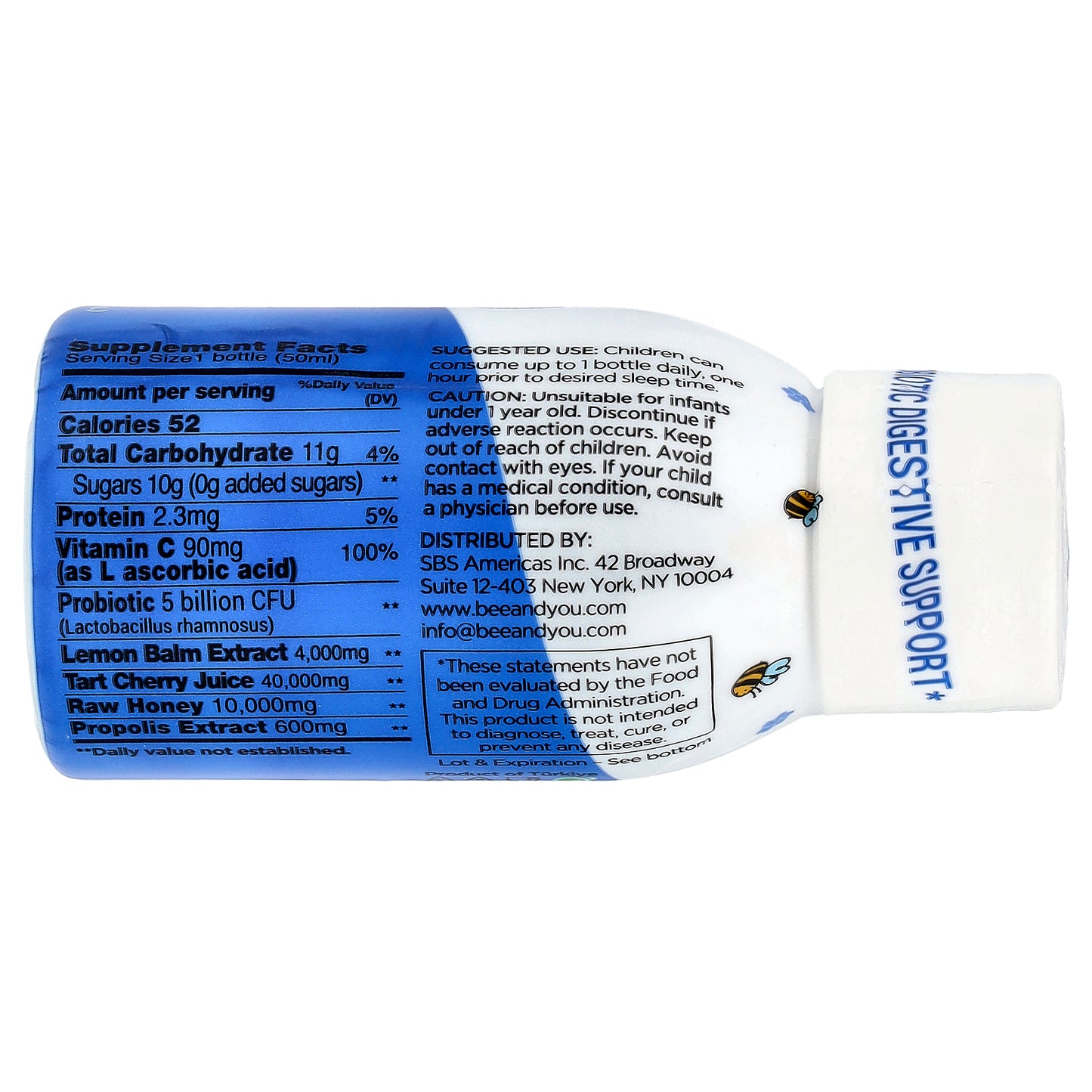 Bee & You, Kids, Propolis Immune NightTime Shot, 1.69 fl oz (50 ml)