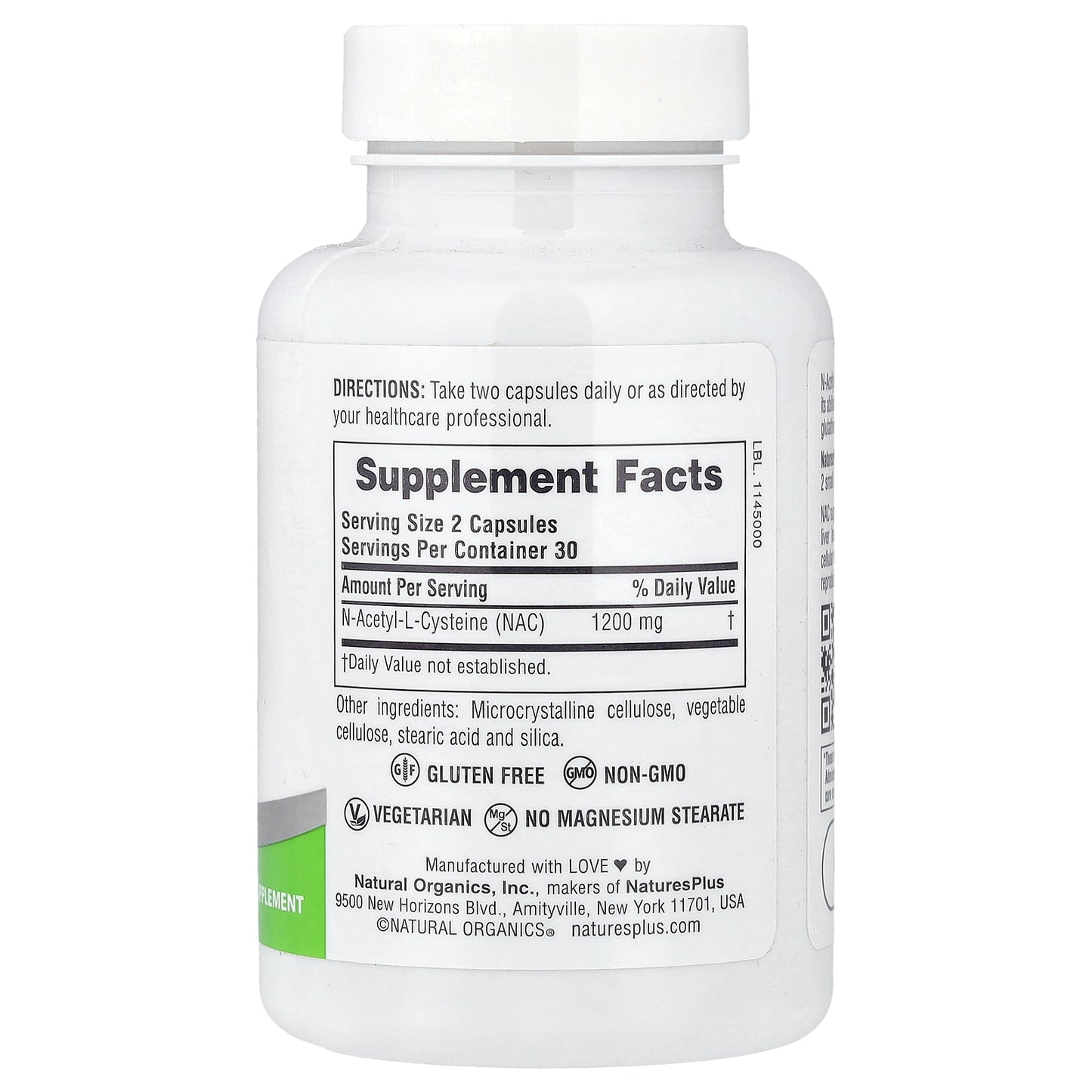 NaturesPlus, Pro, NAC 1200, 60 Capsules (600 mg per Capsule)