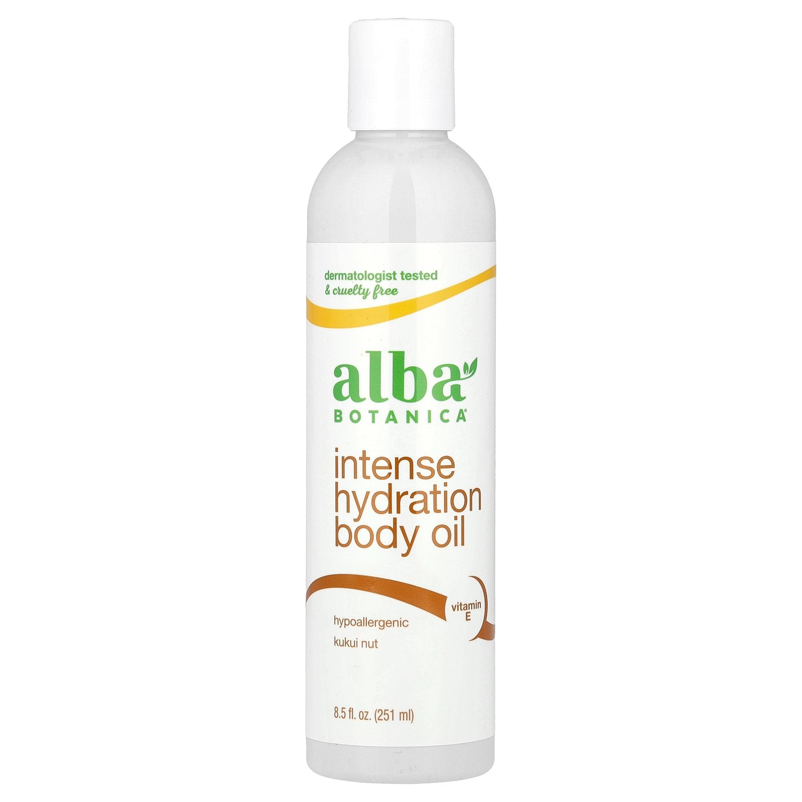 Alba Botanica, Intense Hydration Body Oil, Kukui Nut, 8.5 fl oz (251 ml)
