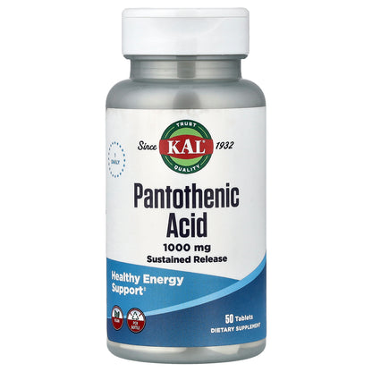 KAL, Pantothenic Acid, 50 Tablets