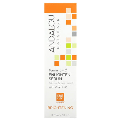 Andalou Naturals, Enlighten Serum, Turmeric + C, Brightening, 1.1 fl oz (32 ml)