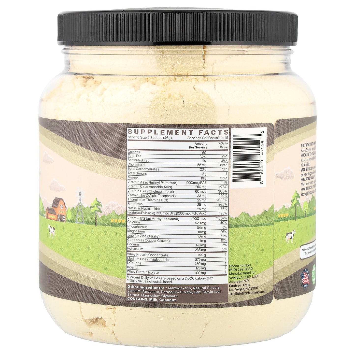 TruHeight, Growth Protein Shake, For Kids 5+, Vanilla, 1.5 lbs (682.5 g)