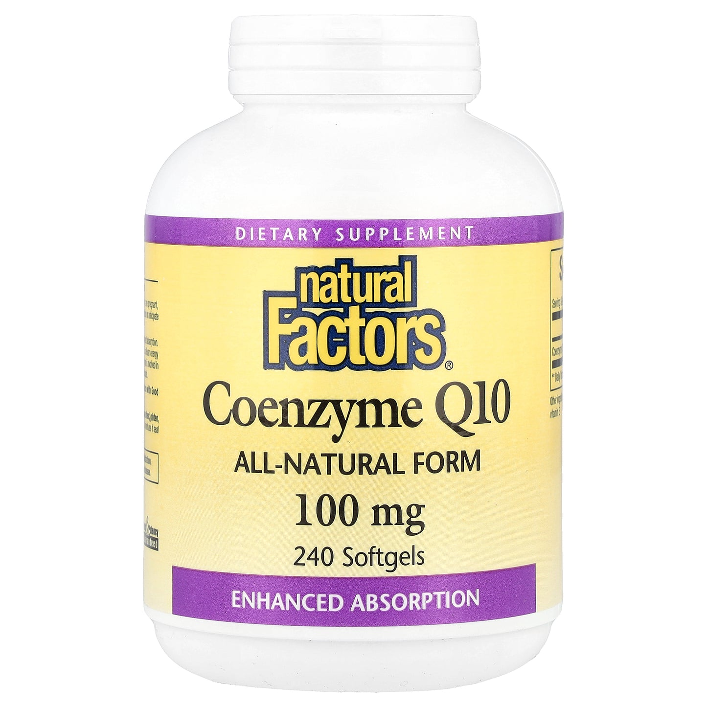 Natural Factors, Coenzyme Q10, 100 mg, 240 Softgels