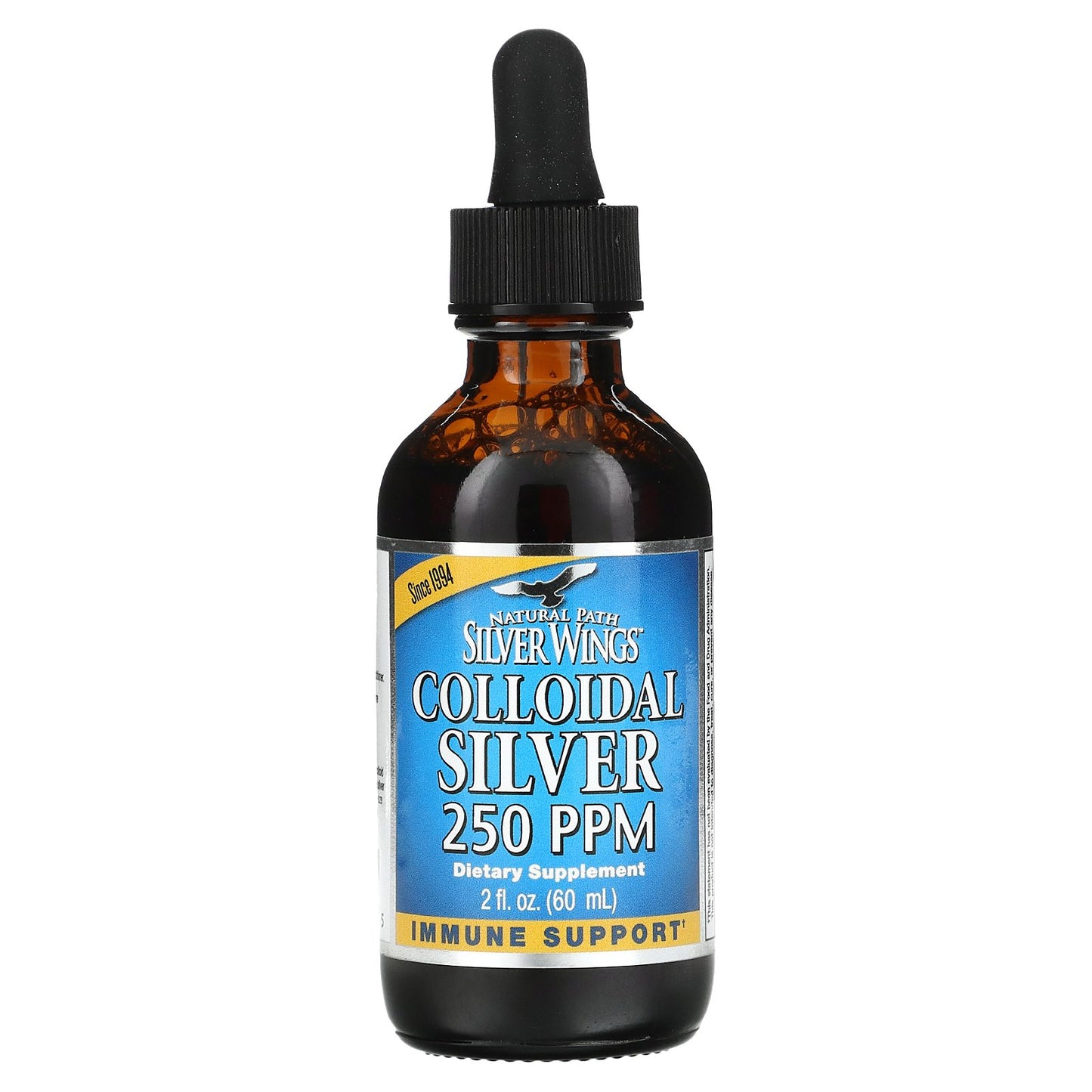 Natural Path Silver Wings, Colloidal Silver, 250 ppm, 2 fl oz (60 ml)