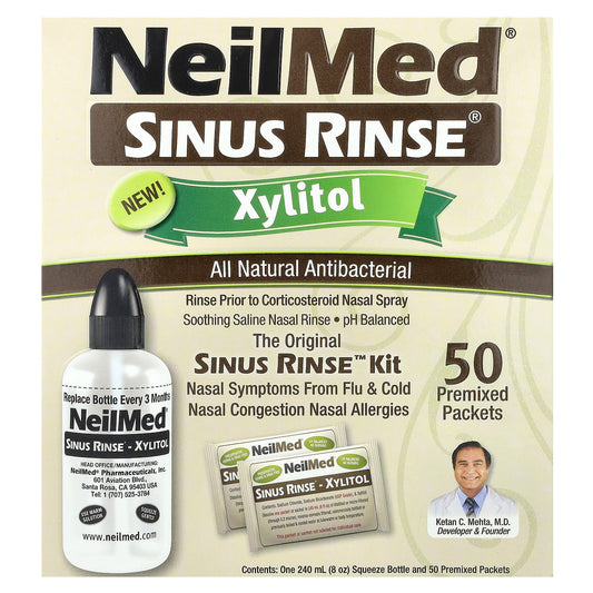 NeilMed, Sinus Rinse, Xylitol, Sinus Rinse Kit, 2 Piece Kit