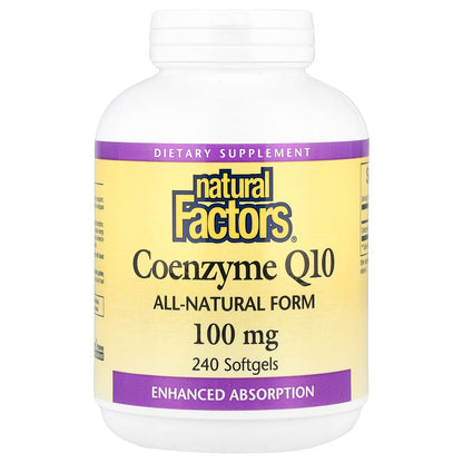 Natural Factors, Coenzyme Q10, 100 mg, 240 Softgels