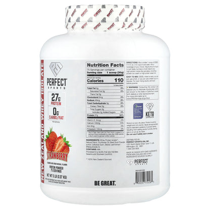 PERFECT Sports, Diesel®, New Zealand Whey Isolate, Strawberry, 5 lb (2.27 kg)
